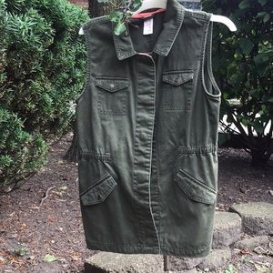 Navy green vest
